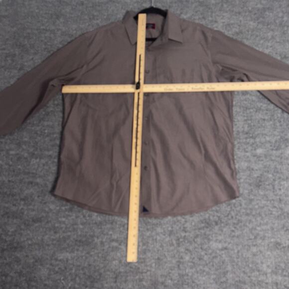 Untuckit Shirt Mens XL Gray Sangiovese Wrinkle Free Cotton Button Up Regular Fit - Picture 10 of 16